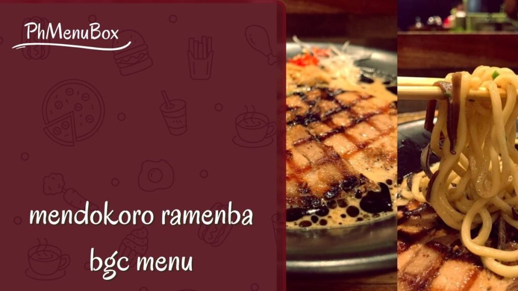 mendokoro ramenba bgc menu