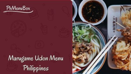 Marugame Udon Menu Philippines